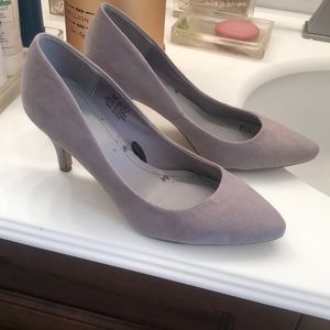 H&M Gray Suede Pumps 36 5